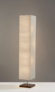Dune 3-Light Floor Lamp in Brushed Steel W. Walnut Rubberwood