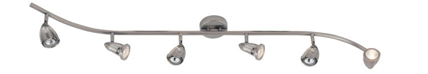Stingray 6-Light Track Light in Brushed Nickel