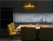 Infinity 12 Light 24" Pendant in Misty Charcoal in a room setting