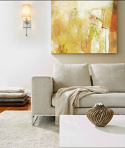 Sophia 1 Light 5.5" Wall Sconce in Brushed Nickel in a room setting