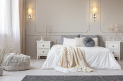 Sophia 1 Light 5.5" Wall Sconce in Polished Nickel in a room setting