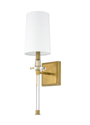 Sophia 1 Light 5.5" Wall Sconce in Rubbed Brass
