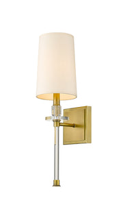 Sophia 1 Light 5.5" Wall Sconce in Rubbed Brass