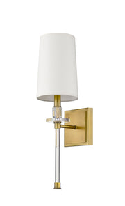 Sophia 1 Light 5.5" Wall Sconce in Rubbed Brass
