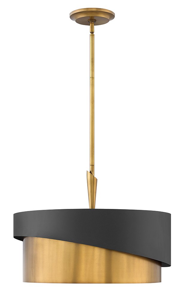 Gigi 3-Light Pendant in Heritage Brass