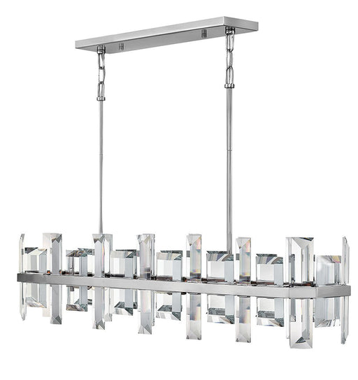 Odette 8-Light Linear Chandelier in Polished Nickel