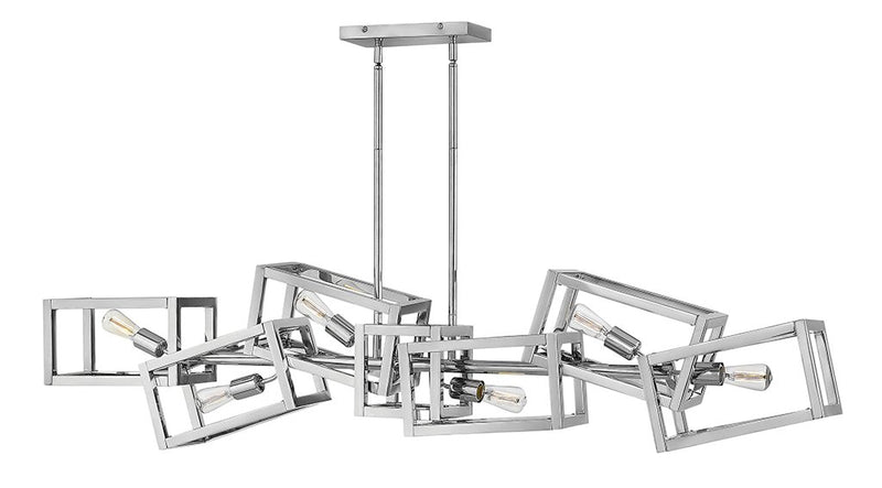 Ensemble 62" 6-Light Linear Chandelier in Polished Nickel