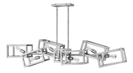 Ensemble 62" 6-Light Linear Chandelier in Polished Nickel
