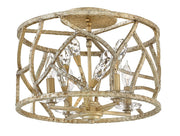 Eve 4-Light Semi-Flush Mount in Champagne Gold