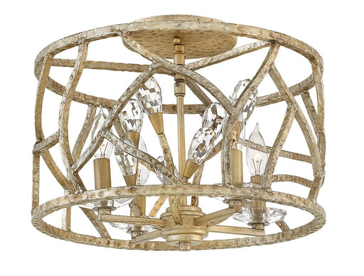 Eve 4-Light Semi-Flush Mount in Champagne Gold