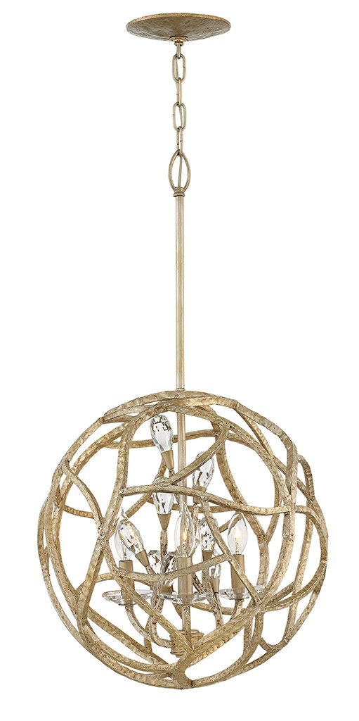Eve 3-Light Globe Chandelier in Champagne Gold