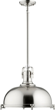 16.5" Hinge Dome Pendant in Satin Nickel