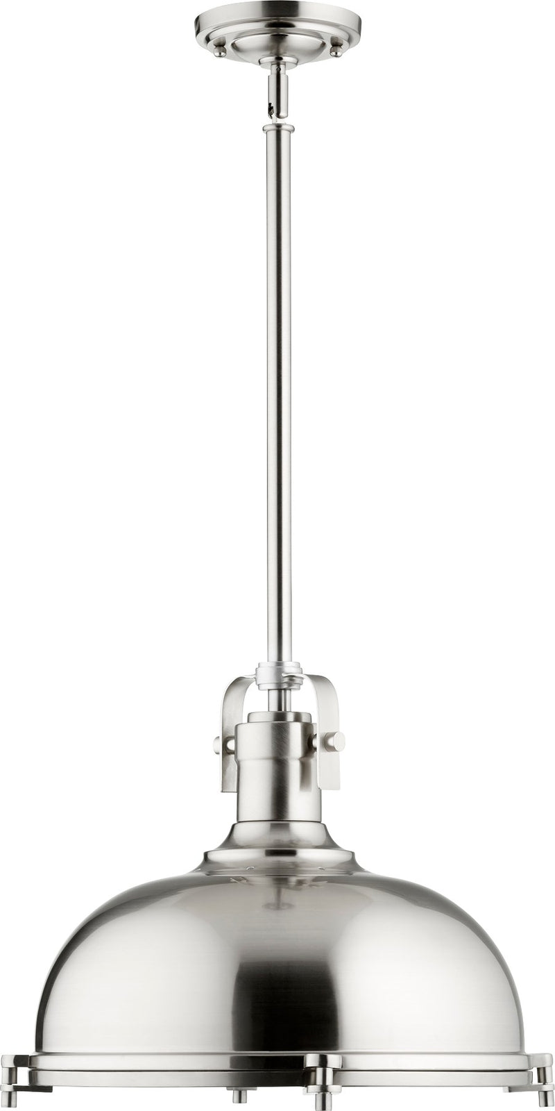 16.5" Hinge Dome Pendant in Satin Nickel