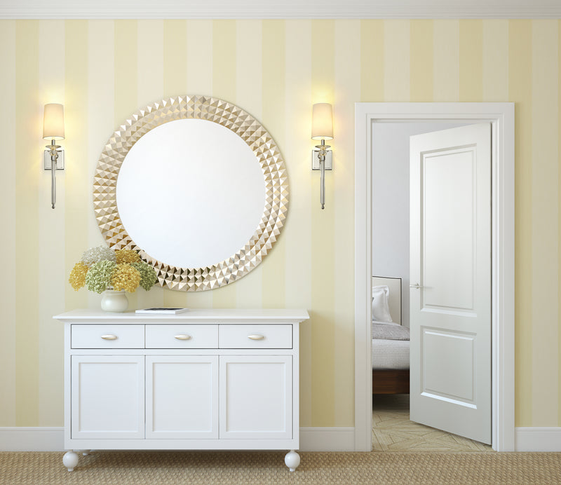 Ava 1 Light 5.5" Wall Sconce in Polished Nickel in a room setting