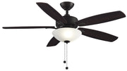 Aire Deluxe 52" Ceiling Fan with LED Light in Dark Bronze / Cherry/Dark Walnut Blades
