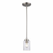 Mod Pod 1-Light 3.9" Seeded Glass Mini Pendant in Brushed Nickel