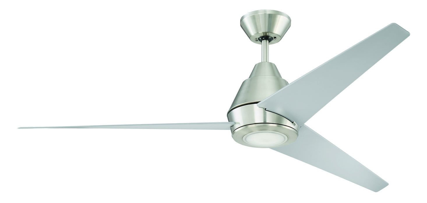 Acadian 1-Light Outdoor Ceiling Fan in Brushed Polished Nickel - Lamps Expo