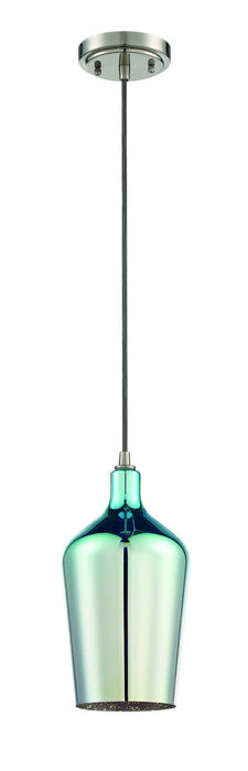Mini Pendant 1-Light Mini Pendant w/Cord in Brushed Polished Nickel