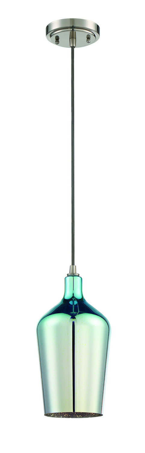 Mini Pendant 1-Light Mini Pendant w/Cord in Brushed Polished Nickel