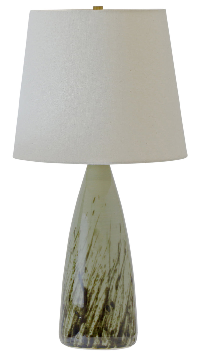 Scatchard 25.5 Inch Table Lamp In Decorated Celadon with Linen Hardback