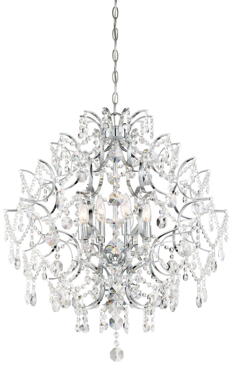 Isabella's Crown 8-Light Pendant in Chrome
