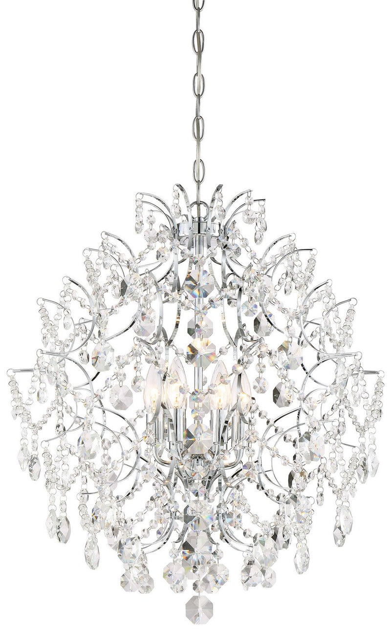 Isabella's Crown 6-Light Pendant in Chrome