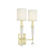 Paxton 2 Light 11.5" Sconce in Aged Brass