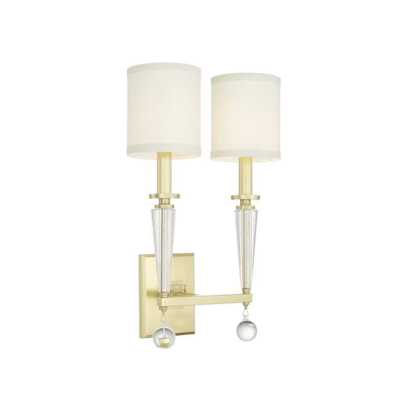 Paxton 2 Light 11.5" Sconce in Aged Brass