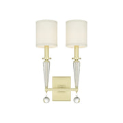 Paxton 2 Light 11.5" Sconce in Aged Brass