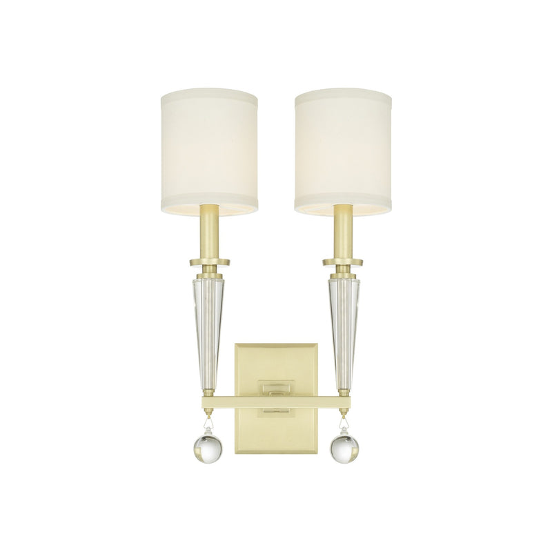 Paxton 2 Light 11.5" Sconce in Aged Brass