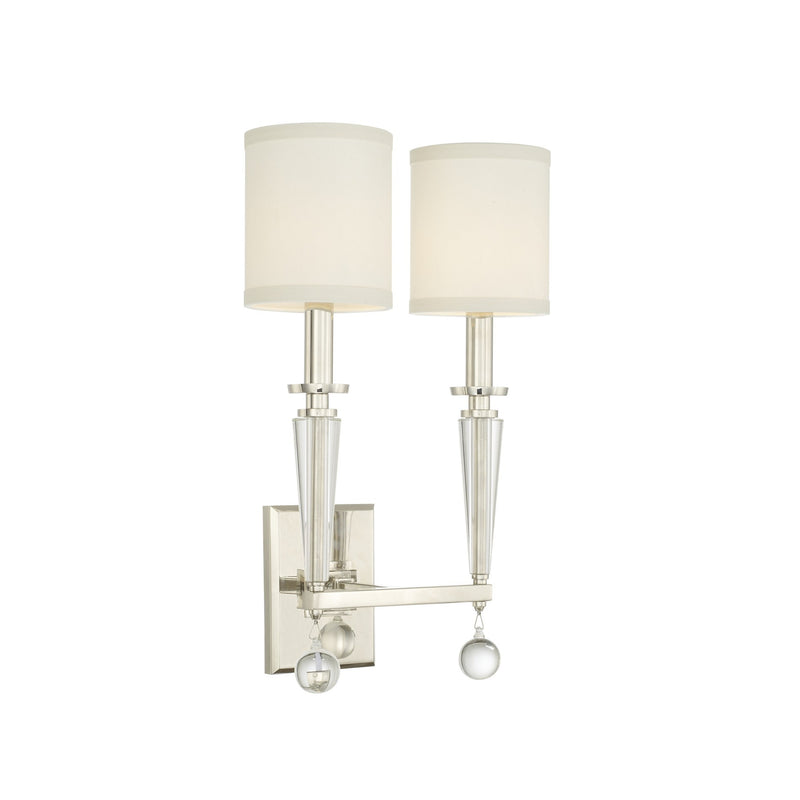 Paxton 2 Light 11.5" Sconce in Polished Nickel