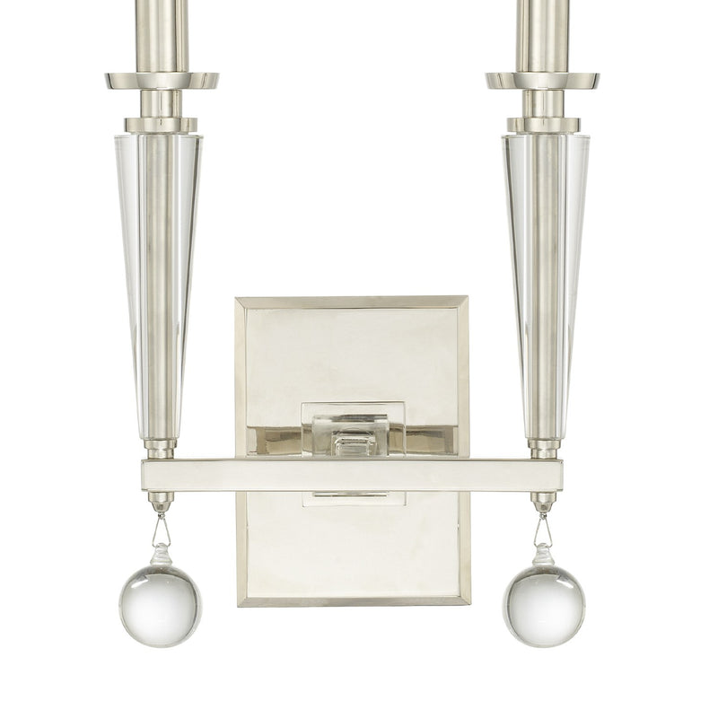 Paxton 2 Light 11.5" Sconce in Polished Nickel