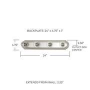Alice 4-Light Bath Vanity Light in Matte Nickel