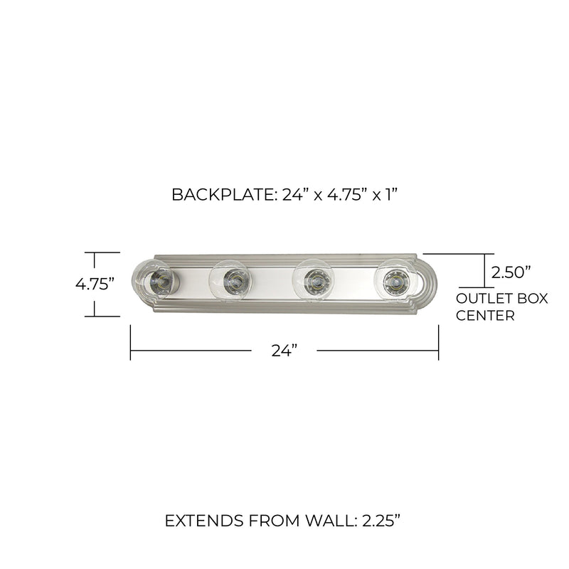 Alice 4-Light Bath Vanity Light in Matte Nickel