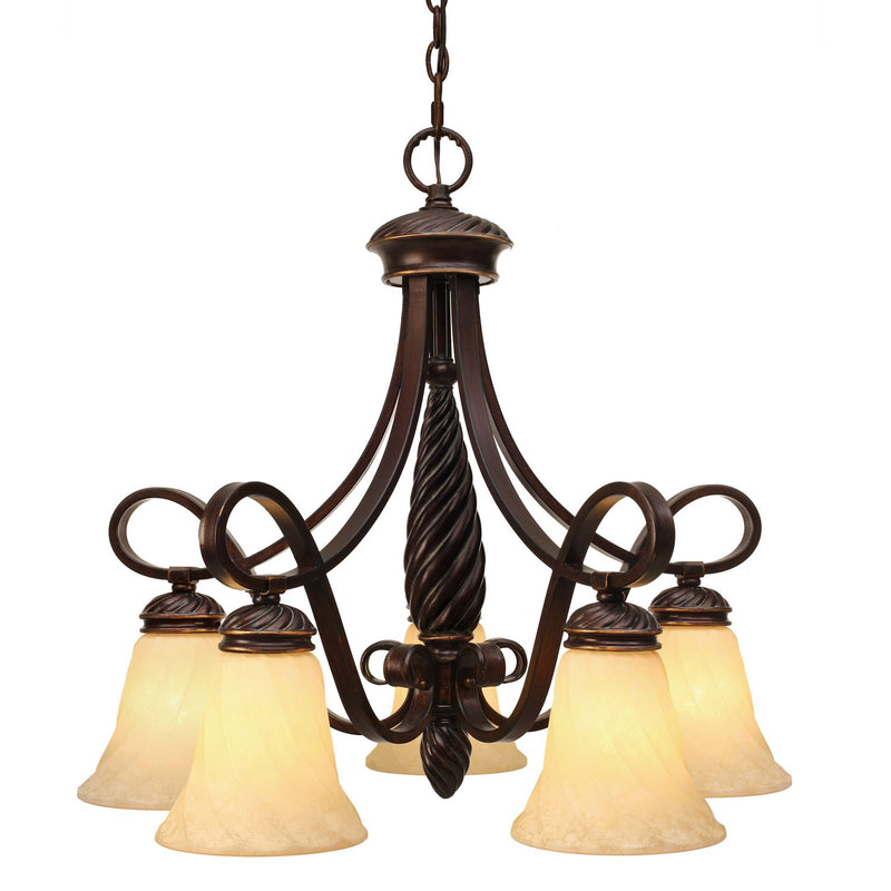 Torbellino 5-Light Chandelier in Cordoban Bronze