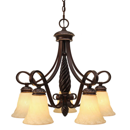 Torbellino 5-Light Chandelier in Cordoban Bronze