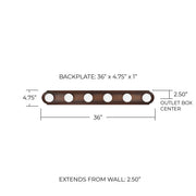 Alice 6-Light Bath Vanity Light in Burnished Bronze