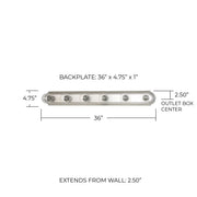 Alice 6-Light Bath Vanity Light in Matte Nickel