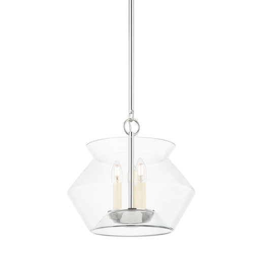 Edmonton 3-Light Lantern Pendant in Polished Nickel