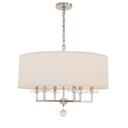 Paxton 6 Light 25.5" Chandelier in Polished Nickel