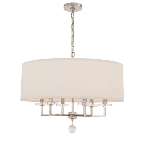 Paxton 6 Light 25.5" Chandelier in Polished Nickel