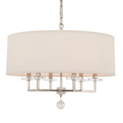 Paxton 6 Light 25.5" Chandelier in Polished Nickel
