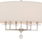 Paxton 6 Light 25.5" Chandelier in Polished Nickel