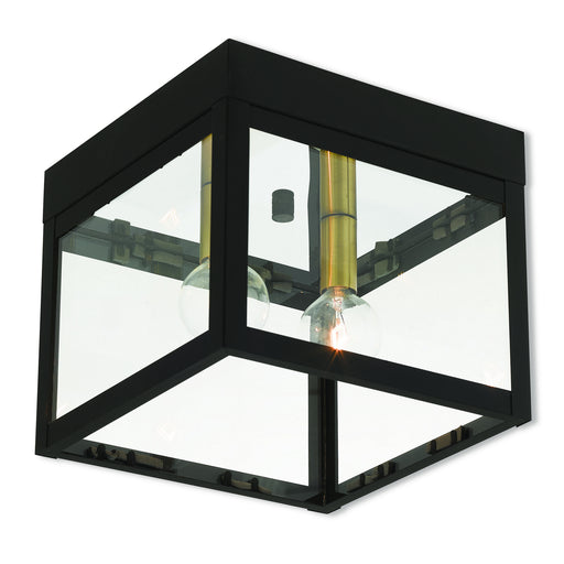 Nyack 2 Light Outdoor Ceiling Mount in Bronze