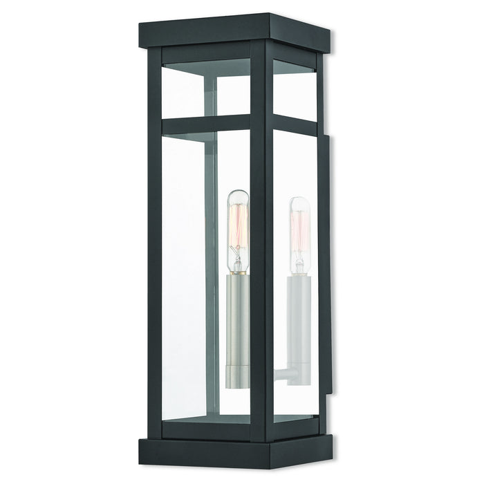 Hopewell 1 Light Outdoor Wall Lantern in Black