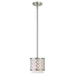 Arabesque 1 Light Mini Pendant in Brushed Nickel