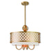 Arabesque 4 Light Pendant Chandelier in Soft Gold