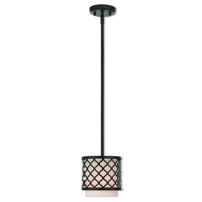 Arabesque 1 Light Mini Pendant in English Bronze