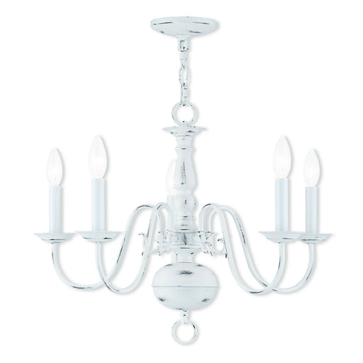 Williamsburgh 5 Light Chandelier in Antique White