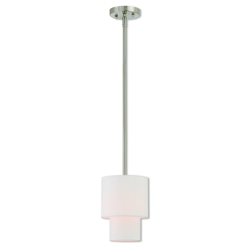 Claremont 1 Light Mini Pendant in Brushed Nickel